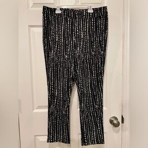 NWOT Marla Wynne Black and White Patterned Pants